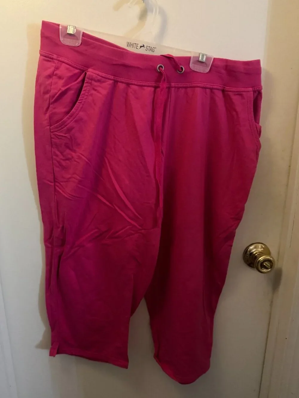 Just My Size Hot Pink Capri Pants W2 - Picture 1 of 3